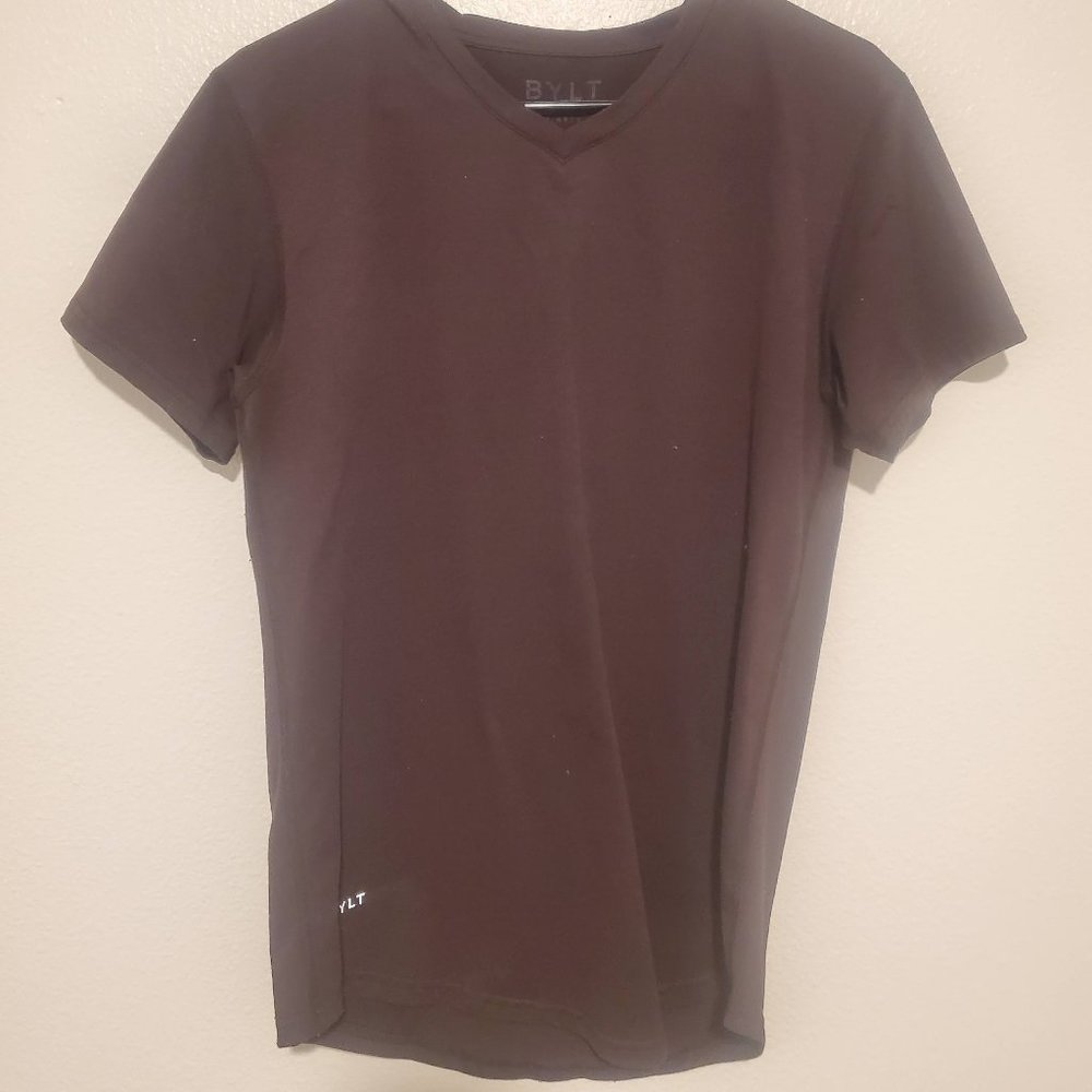 BYLT Basics Men's V Neck Shirt - Small - Brown